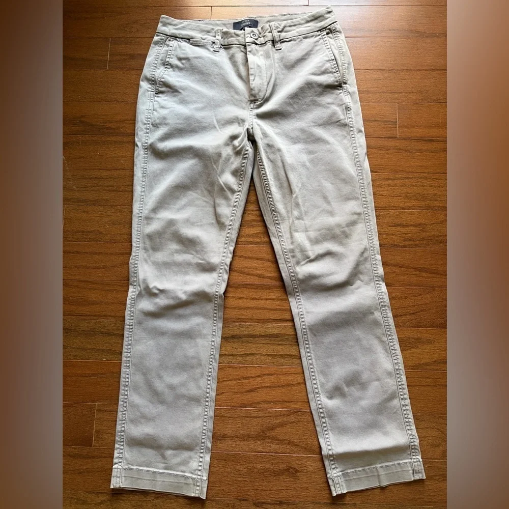 J. Crew Women's Light Gray Straight Leg Chino Size 27